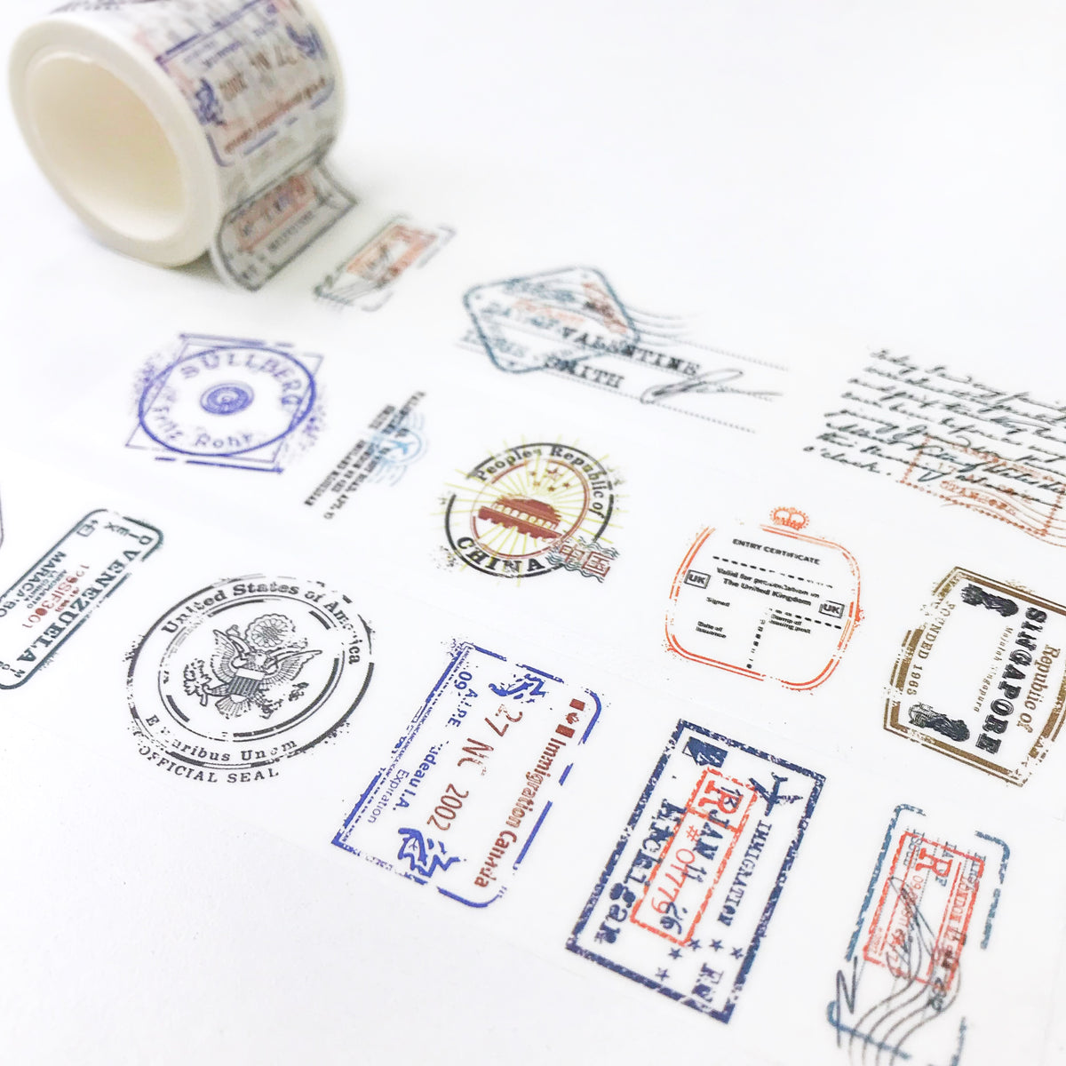 Passport Stamp Washi Tape