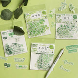 Pegatinas washi flake con palabras 