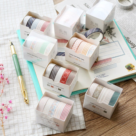 Rain & Dew Pattern Washi Tape Set