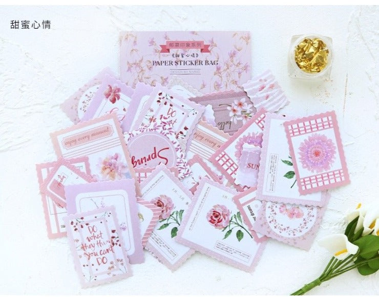 Rose Stamp Washi Flake Sticker