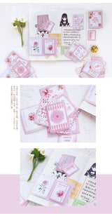 Rose Stamp Washi Flake Sticker