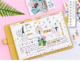 Pegatinas washi con forma de personas