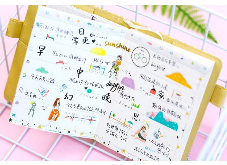 Pegatinas washi con forma de personas