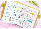 Pegatinas washi con forma de personas