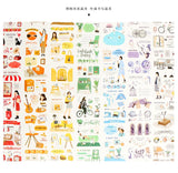 Red Collage Wide Washi Tape