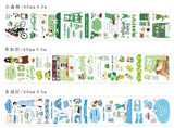 Green Collage Wide Washi Tape
