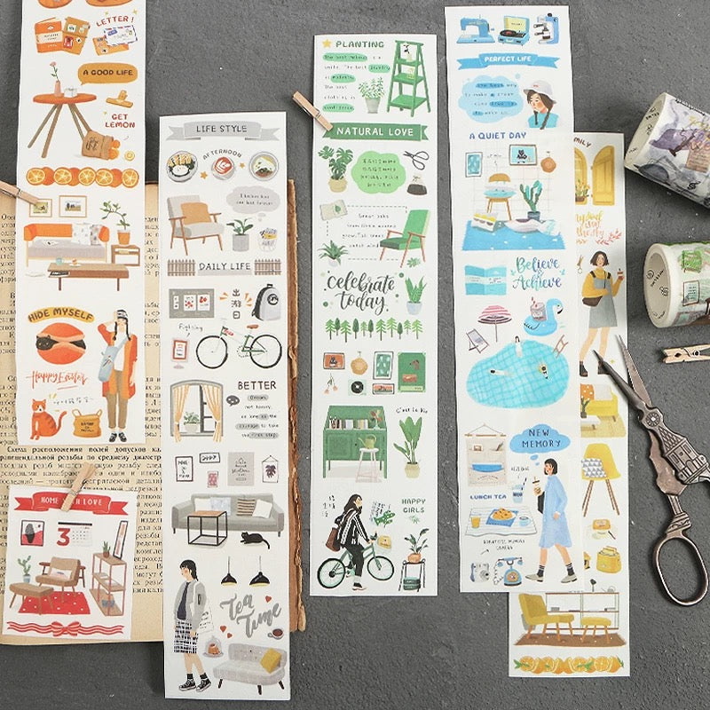 Orange Collage Wide Washi Tape