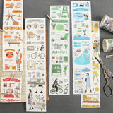 Green Collage Wide Washi Tape