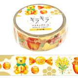 Cinta adhesiva washi con diseño de miel 
