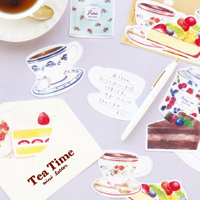 Juego de cartas Tea Time Berry: papeles y sobres para escribir