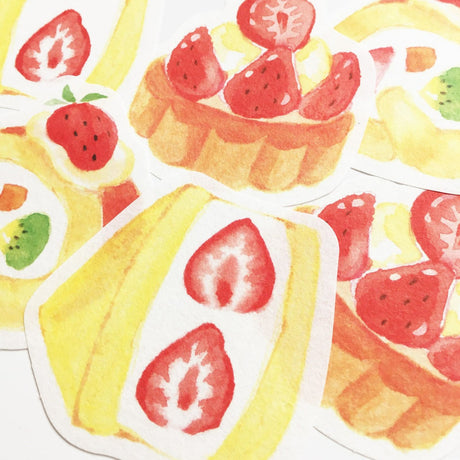 Juego de letras de tarta de buffet de fresas
