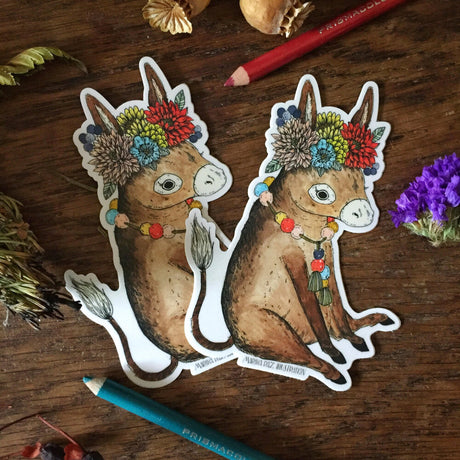 Marika Paz Illustration - Little Burro Vinyl Sticker