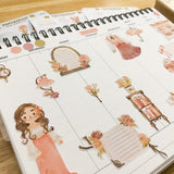 Pegatinas de niña delicada y bonita PaperaicaShop