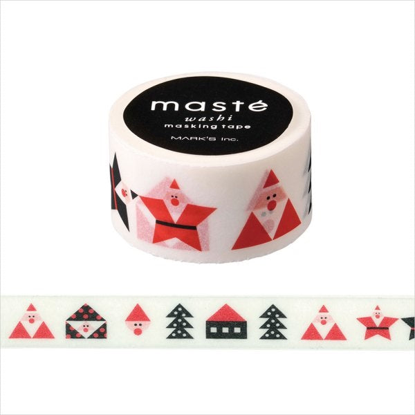 Cinta washi japonesa de Papá Noel • Cinta adhesiva japonesa Masté