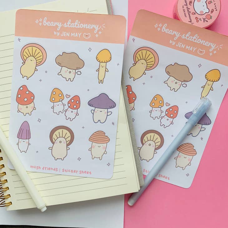 Mushroom Friends Sticker Sheet