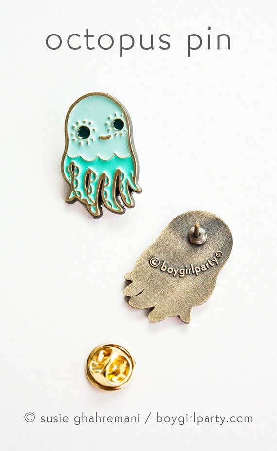 Octopus Enamel Pin