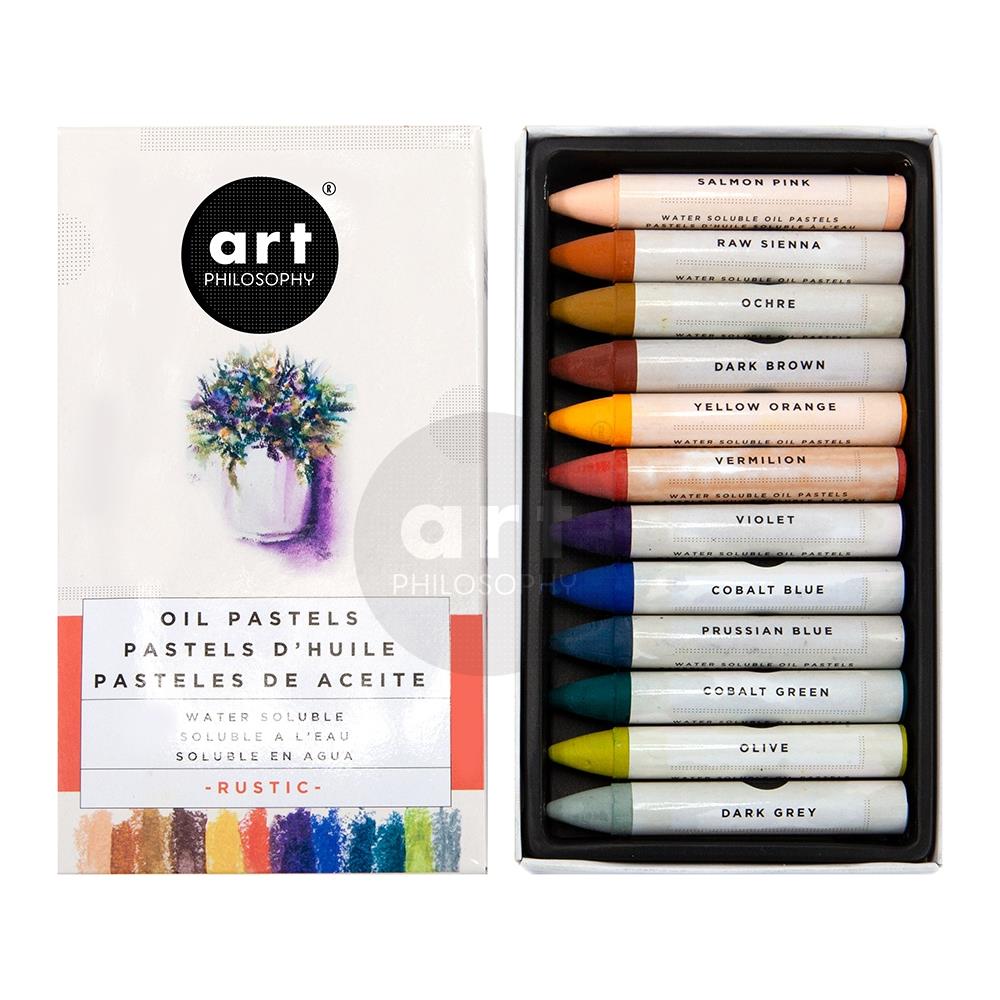 Prima Water Soluble Oil Pastels Rustic Art Philosophy 12/Pkg