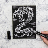 Pentel Metallic Fude Brush Pen Silver XGFH-Z