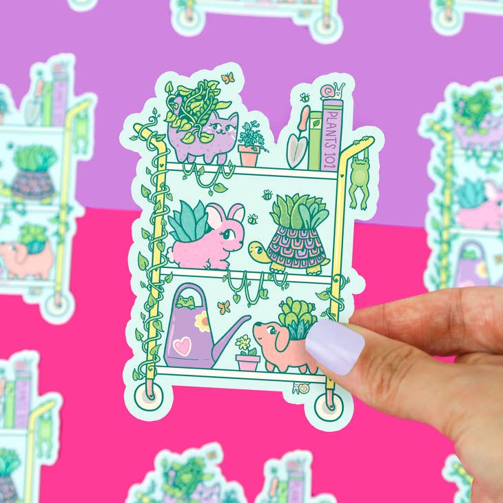 Planter Pets Green Thumb Vinyl Sticker