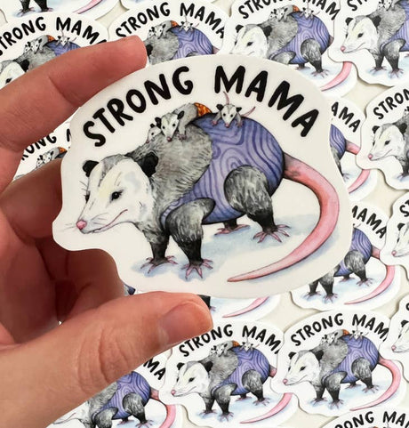 Strong Mama Possum Sticker
