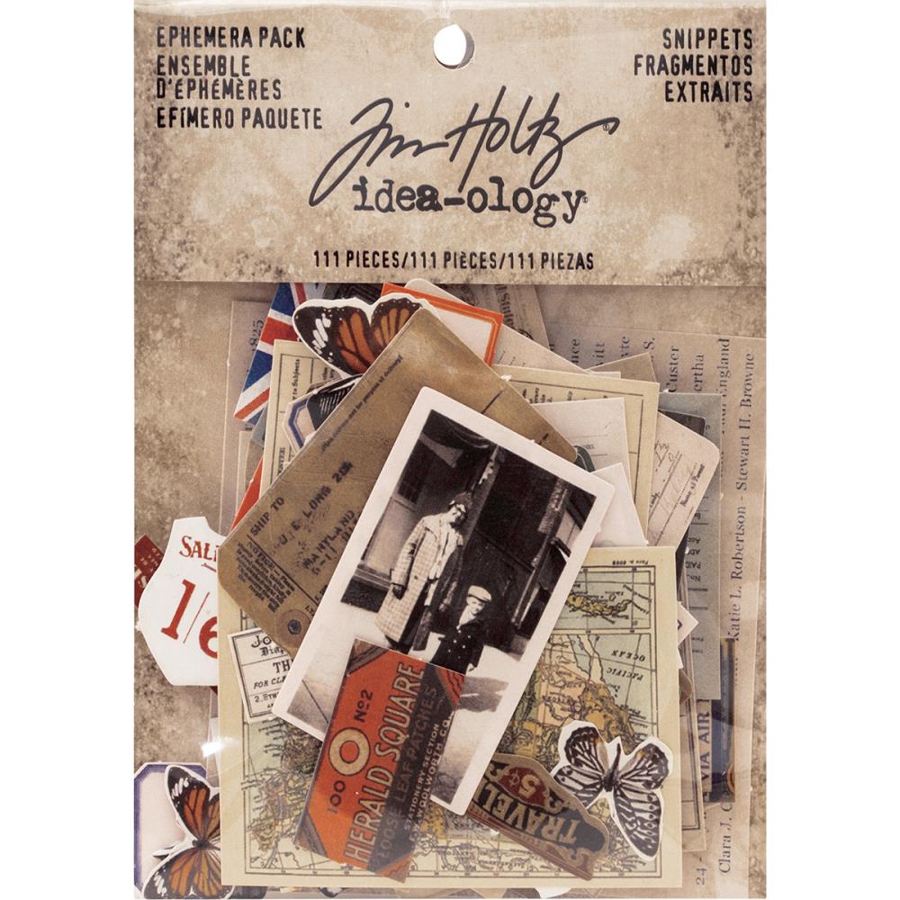 Idea-Ology Snippets Tiny Die-Cuts Ephemera Pack 111/Pkg
