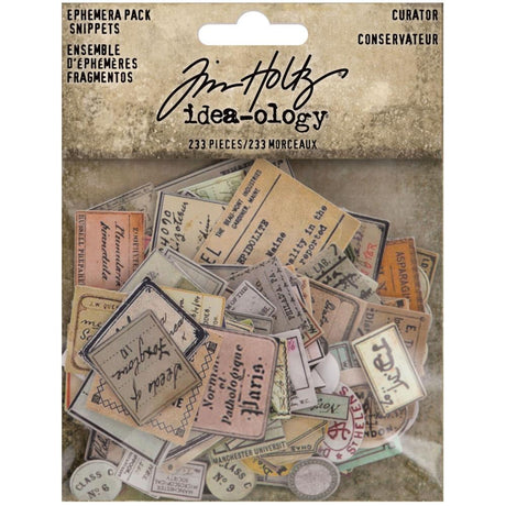 Curator Idea-Ology Ephemera Snippets 233/Pkg Tim Holtz