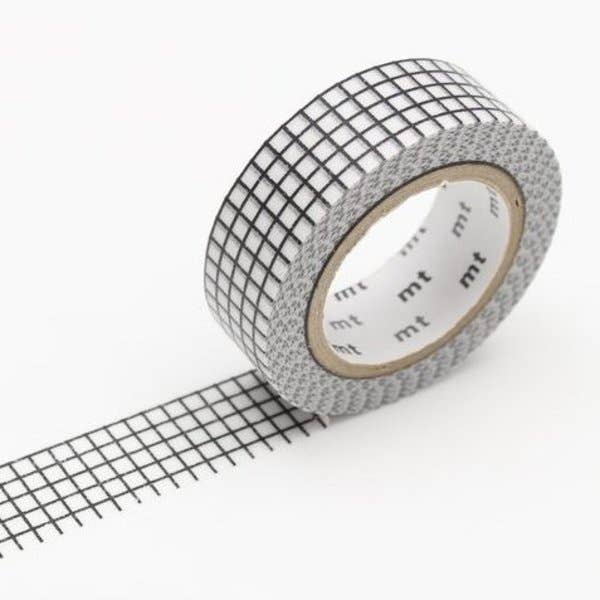 Graph Hougan Black MT Grid Washi Tape