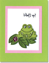 Homework Frog Rubber Stamp