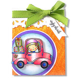 Scooter Mimi Rubber Stamp