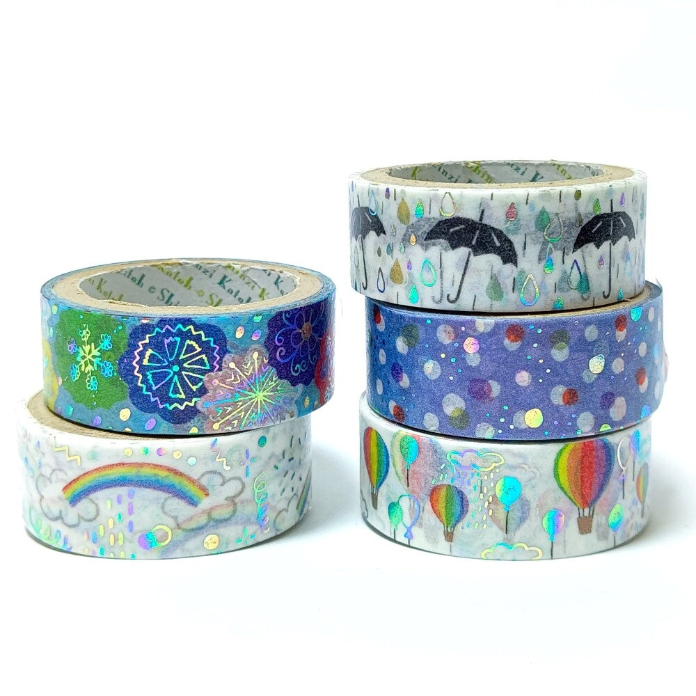 Cinta washi con diseño de globo aerostático de Shinzi Katoh 