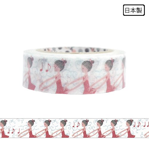Cinta washi con bailarina de ballet, diseño de Shinzi Katoh 