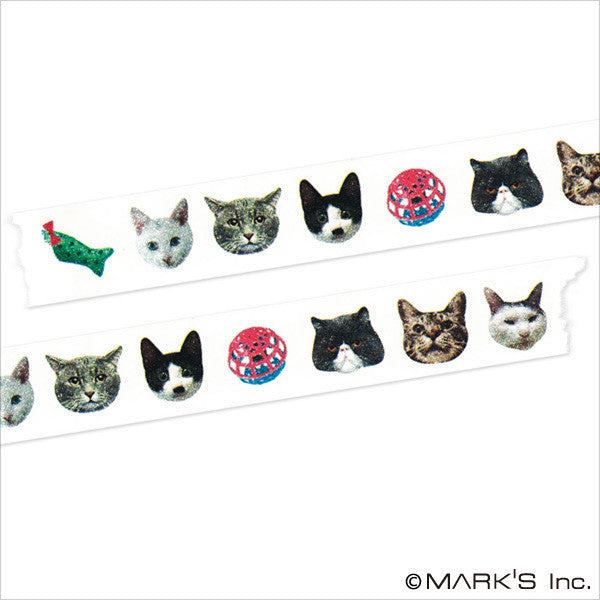 Cinta adhesiva washi con diseño de gato Masté