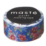 Cinta washi japonesa con diseño de flores • Cinta adhesiva Masté