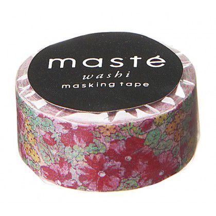 Cinta washi japonesa con diseño de flores • Cinta adhesiva Masté
