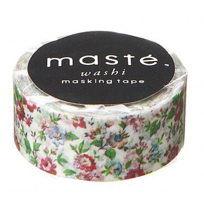 Cinta washi japonesa con diseño de flores • Cinta adhesiva Masté
