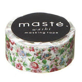 Cinta washi japonesa con diseño de flores • Cinta adhesiva Masté