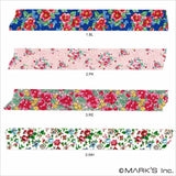 Cinta washi japonesa con diseño de flores • Cinta adhesiva Masté